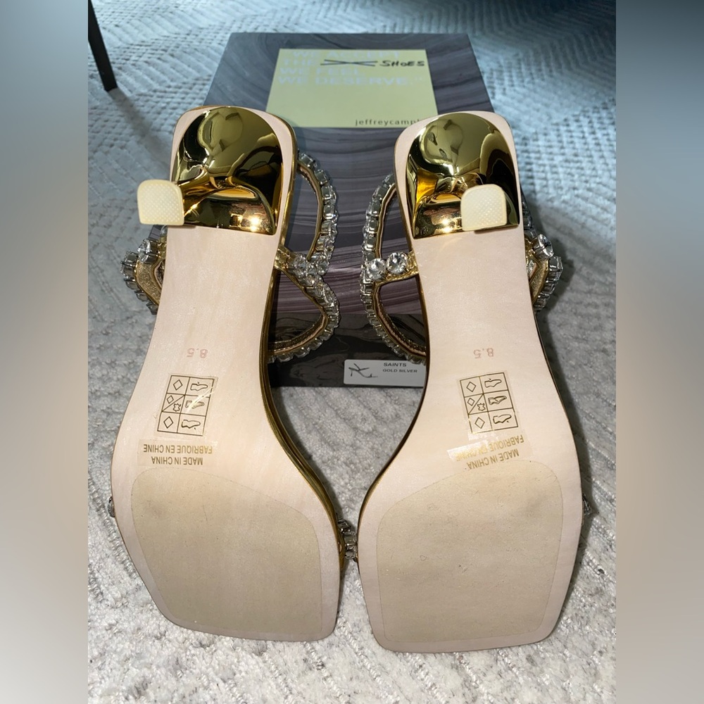 JEFFREY CAMPBELL SAINTS SANDAL GOLD - Picture 3 of 4